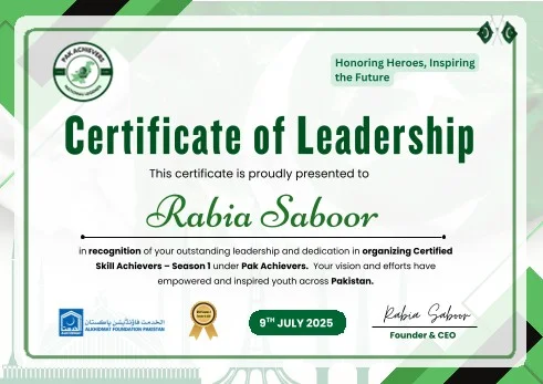 Certificate of Leadership CSA S1